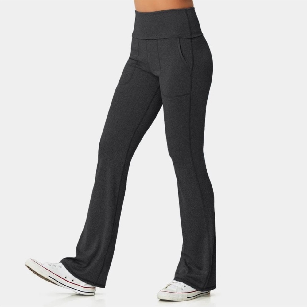 Halara In My Feels Super High Waisted Fold Over Flare Leggings XL New - Picture 2 of 7